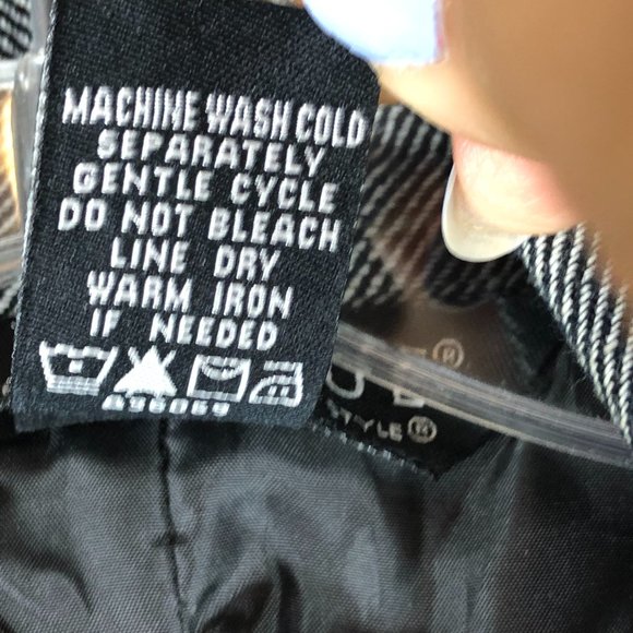 Dialogue Herringbone Linen Blend Oversized Jacket/Shacket Career Office Classic - Picture 10 of 11